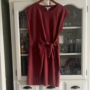 Nine West Red Tie-Front Mini Dress